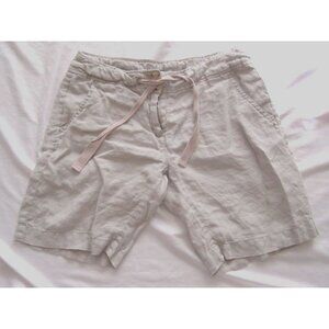 Women's Carole Little Linen Waist Tie Shorts Sz 4 (WP139)